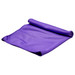 A purple cooling towel folded neatly, featuring a soft texture and a rolled edge. It has a logo on one side. A purple cooling towel folded neatly, featuring a soft texture and a rolled edge. It has a logo on one side.