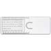 A clear magnifier ruler features a rounded cut-out and printed measurement markings, ideal for reading and measuring. A clear magnifier ruler features a rounded cut-out and printed measurement markings, ideal for reading and measuring.