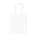 A plain white tote bag with long handles and no visible branding or designs. A plain white tote bag with long handles and no visible branding or designs.