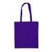 A purple calico tote bag with two handles and a simple, unadorned design. It features a logo on one side. A purple calico tote bag with two handles and a simple, unadorned design. It features a logo on one side.