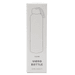 A drink bottle with a sleek design, featuring a lid and an attached carrying loop, in white packaging. A drink bottle with a sleek design, featuring a lid and an attached carrying loop, in white packaging.