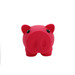 A bright pink piggy bank with black eyes and a round snout. It features a simple, cute design and has a logo.