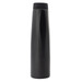 A drink bottle with a sleek, black design, featuring a tapered shape and a lid. It has a logo on the side. A drink bottle with a sleek, black design, featuring a tapered shape and a lid. It has a logo on the side.