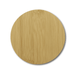 A round bamboo coaster in a natural tan colour, featuring a smooth surface and no visible branding.