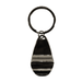A drink bottle opener keychain in gunmetal with a simple design and a feature logo. A drink bottle opener keychain in gunmetal with a simple design and a feature logo.