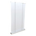 A white roll-up banner with silver hardware, designed for promotional displays and presentations. A white roll-up banner with silver hardware, designed for promotional displays and presentations.