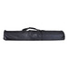 A black carry bag for a roll-up banner, featuring a handle for easy transportation. A black carry bag for a roll-up banner, featuring a handle for easy transportation.