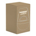 A box containing a product made of recycled plastic, featuring a simple design and branding. The box is brown. A box containing a product made of recycled plastic, featuring a simple design and branding. The box is brown.
