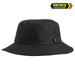 A black Vortech bucket hat with a wide brim and a small logo tag on the side. A black Vortech bucket hat with a wide brim and a small logo tag on the side.