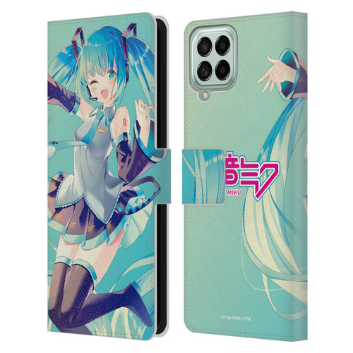 Hatsune Miku Graphics Sing Leather Book Wallet Case Cover For Samsung Galaxy M33 (2022)