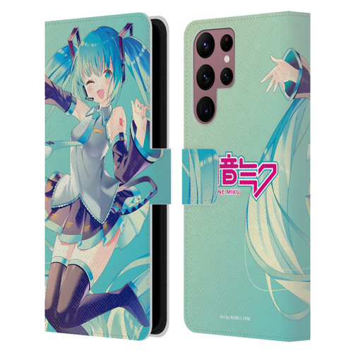 Hatsune Miku Graphics Sing Leather Book Wallet Case Cover For Samsung Galaxy S22 Ultra 5G