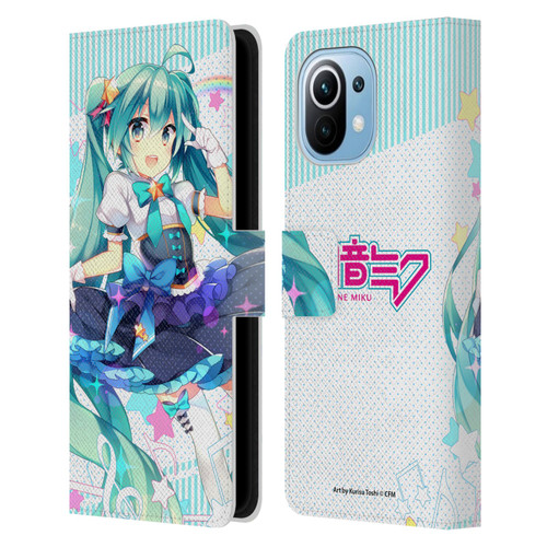 Hatsune Miku Graphics Stars And Rainbow Leather Book Wallet Case Cover For Xiaomi Mi 11