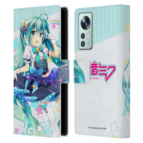 Hatsune Miku Graphics Stars And Rainbow Leather Book Wallet Case Cover For Xiaomi 12