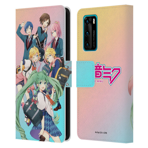 Hatsune Miku Virtual Singers High School Leather Book Wallet Case Cover For Huawei P40 5G