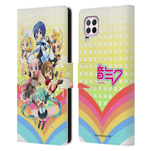 Hatsune Miku Virtual Singers Rainbow Leather Book Wallet Case Cover For Huawei Nova 6 SE / P40 Lite