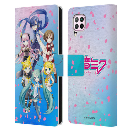 Hatsune Miku Virtual Singers Sakura Leather Book Wallet Case Cover For Huawei Nova 6 SE / P40 Lite