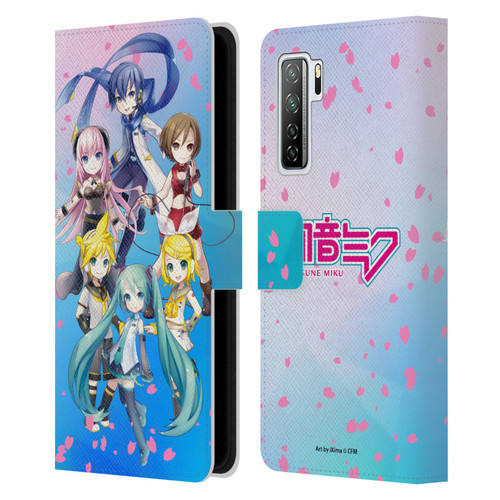 Hatsune Miku Virtual Singers Sakura Leather Book Wallet Case Cover For Huawei Nova 7 SE/P40 Lite 5G