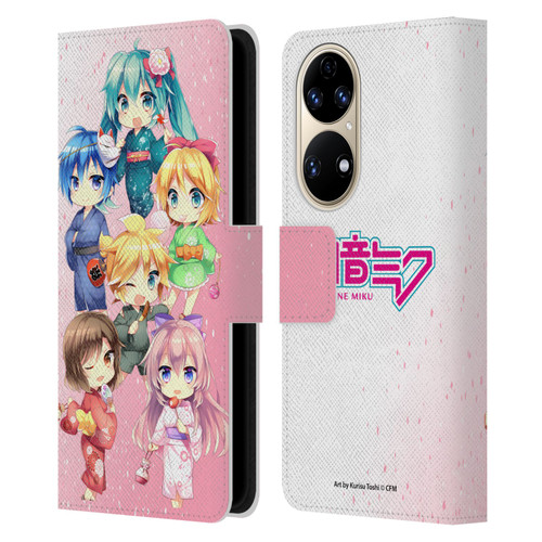 Hatsune Miku Virtual Singers Characters Leather Book Wallet Case Cover For Huawei P50
