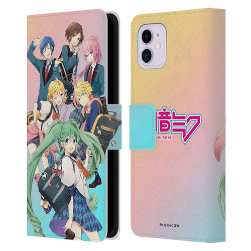 Hatsune Miku Virtual Singers High School Leather Book Wallet Case Cover For Apple iPhone 11