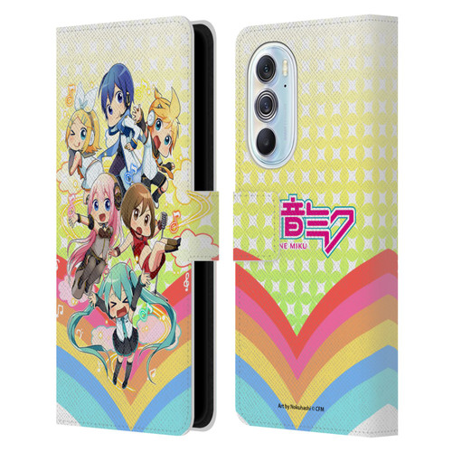 Hatsune Miku Virtual Singers Rainbow Leather Book Wallet Case Cover For Motorola Edge X30