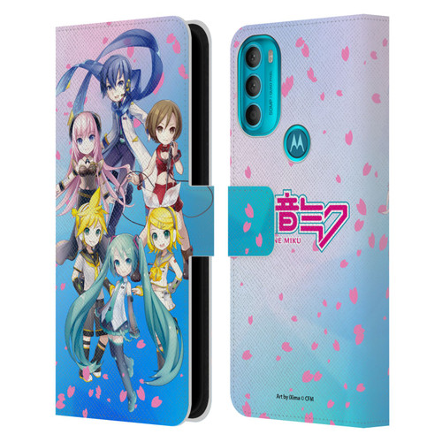 Hatsune Miku Virtual Singers Sakura Leather Book Wallet Case Cover For Motorola Moto G71 5G