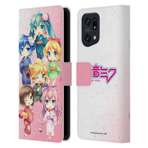 Hatsune Miku Virtual Singers Characters Leather Book Wallet Case Cover For OPPO Find X5