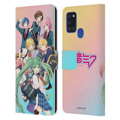 Hatsune Miku Virtual Singers High School Leather Book Wallet Case Cover For Samsung Galaxy A21s (2020)
