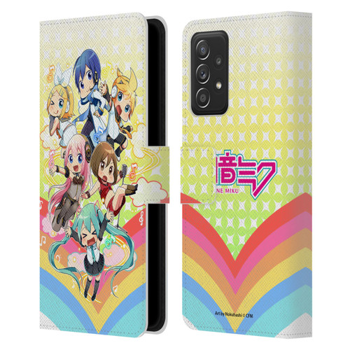 Hatsune Miku Virtual Singers Rainbow Leather Book Wallet Case Cover For Samsung Galaxy A52 / A52s / 5G (2021)