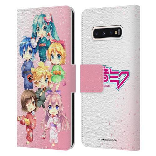 Hatsune Miku Virtual Singers Characters Leather Book Wallet Case Cover For Samsung Galaxy S10