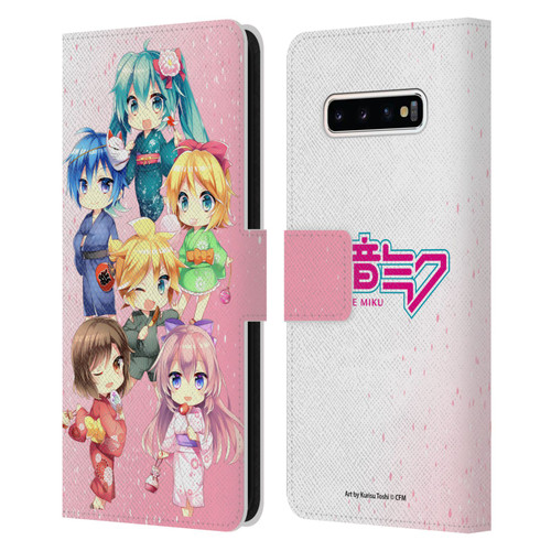 Hatsune Miku Virtual Singers Characters Leather Book Wallet Case Cover For Samsung Galaxy S10+ / S10 Plus