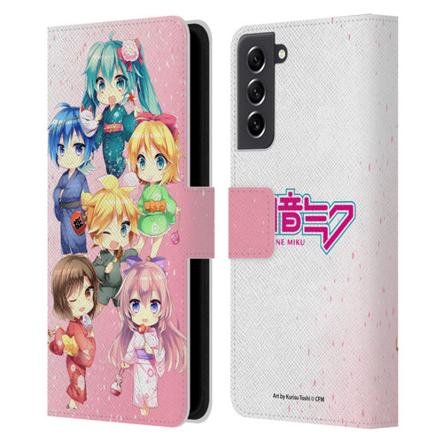 Hatsune Miku Virtual Singers Characters Leather Book Wallet Case Cover For Samsung Galaxy S21 FE 5G