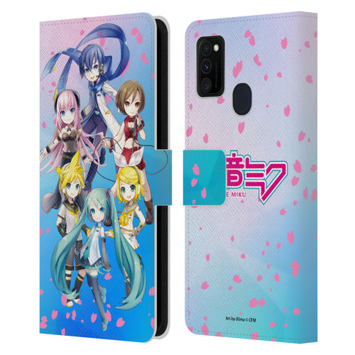 Hatsune Miku Virtual Singers Sakura Leather Book Wallet Case Cover For Samsung Galaxy M30s (2019)/M21 (2020)