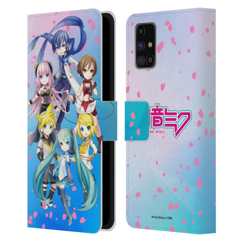 Hatsune Miku Virtual Singers Sakura Leather Book Wallet Case Cover For Samsung Galaxy M31s (2020)