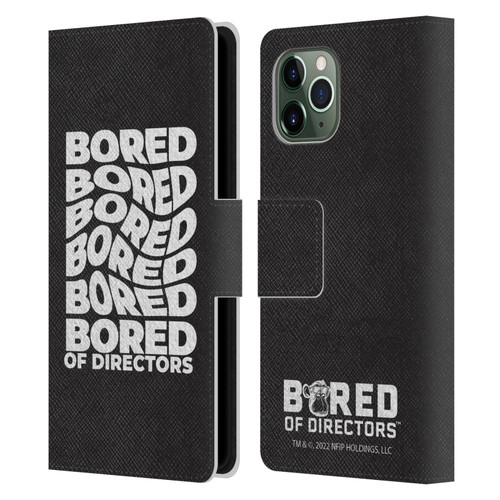 Bored of Directors Graphics Bored Leather Book Wallet Case Cover For Apple iPhone 11 Pro