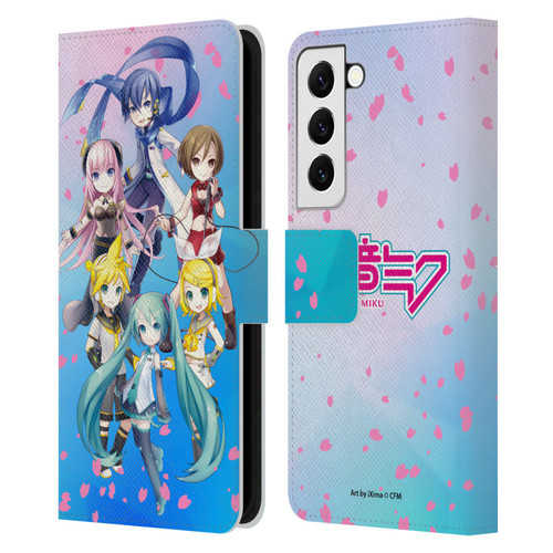 Hatsune Miku Virtual Singers Sakura Leather Book Wallet Case Cover For Samsung Galaxy S22 5G