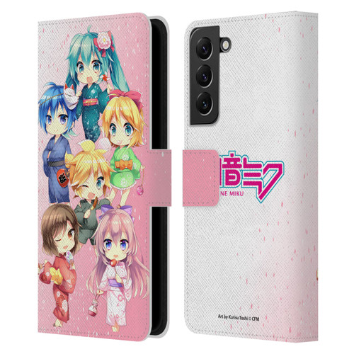 Hatsune Miku Virtual Singers Characters Leather Book Wallet Case Cover For Samsung Galaxy S22+ 5G