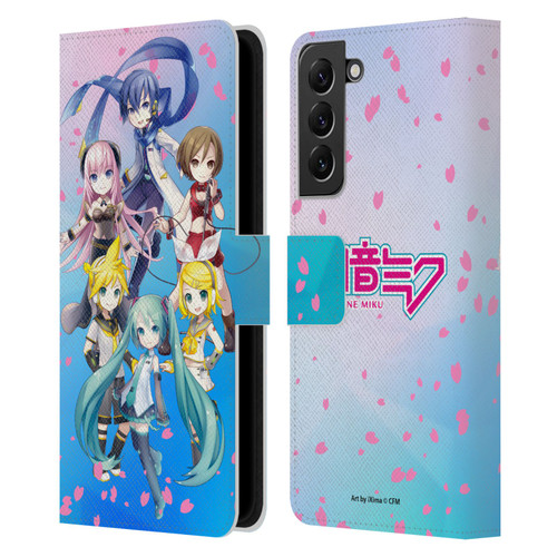 Hatsune Miku Virtual Singers Sakura Leather Book Wallet Case Cover For Samsung Galaxy S22+ 5G