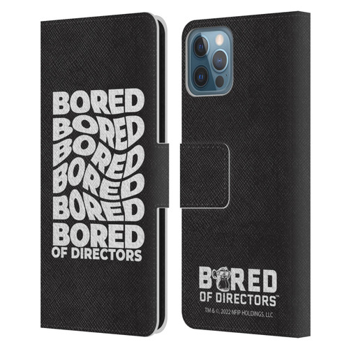 Bored of Directors Graphics Bored Leather Book Wallet Case Cover For Apple iPhone 12 / iPhone 12 Pro