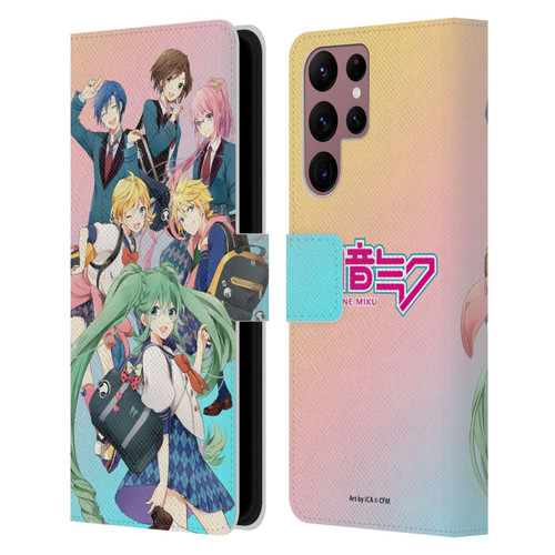 Hatsune Miku Virtual Singers High School Leather Book Wallet Case Cover For Samsung Galaxy S22 Ultra 5G