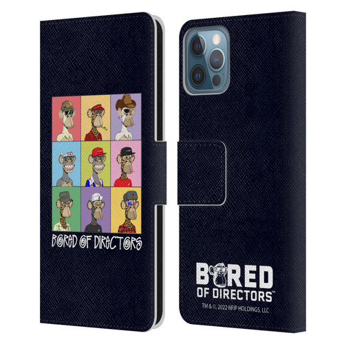 Bored of Directors Graphics Group Leather Book Wallet Case Cover For Apple iPhone 12 / iPhone 12 Pro