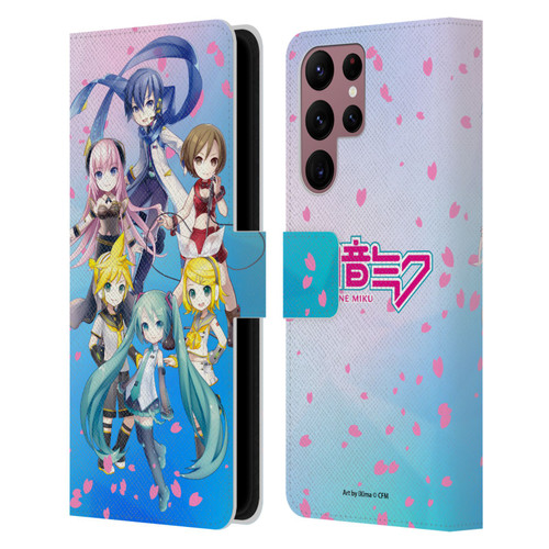 Hatsune Miku Virtual Singers Sakura Leather Book Wallet Case Cover For Samsung Galaxy S22 Ultra 5G