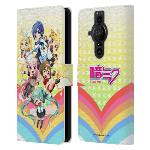 Hatsune Miku Virtual Singers Rainbow Leather Book Wallet Case Cover For Sony Xperia Pro-I