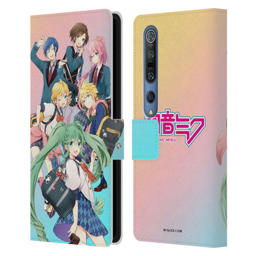 Hatsune Miku Virtual Singers High School Leather Book Wallet Case Cover For Xiaomi Mi 10 5G / Mi 10 Pro 5G