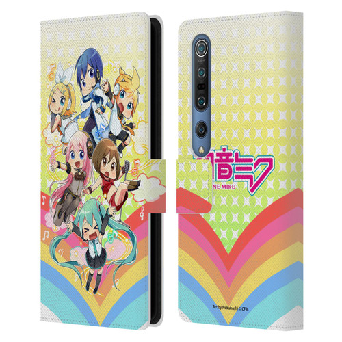 Hatsune Miku Virtual Singers Rainbow Leather Book Wallet Case Cover For Xiaomi Mi 10 5G / Mi 10 Pro 5G