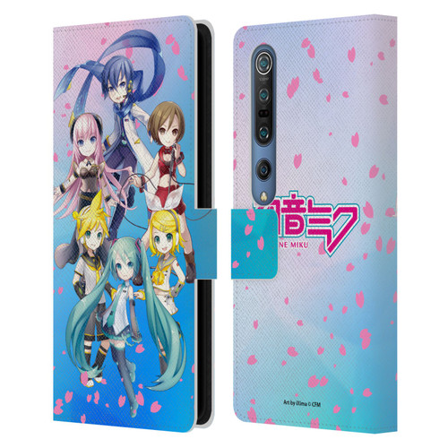 Hatsune Miku Virtual Singers Sakura Leather Book Wallet Case Cover For Xiaomi Mi 10 5G / Mi 10 Pro 5G