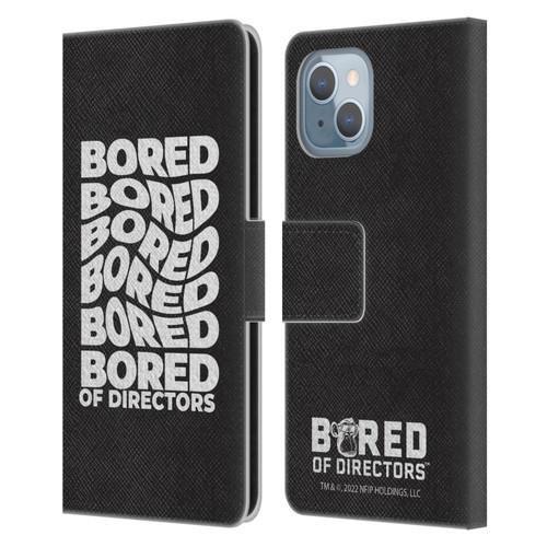 Bored of Directors Graphics Bored Leather Book Wallet Case Cover For Apple iPhone 14