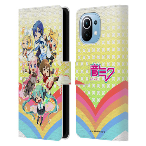 Hatsune Miku Virtual Singers Rainbow Leather Book Wallet Case Cover For Xiaomi Mi 11