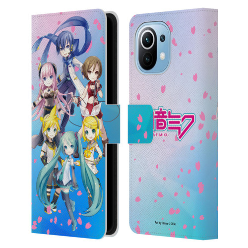 Hatsune Miku Virtual Singers Sakura Leather Book Wallet Case Cover For Xiaomi Mi 11