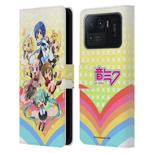 Hatsune Miku Virtual Singers Rainbow Leather Book Wallet Case Cover For Xiaomi Mi 11 Ultra