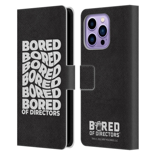 Bored of Directors Graphics Bored Leather Book Wallet Case Cover For Apple iPhone 14 Pro Max